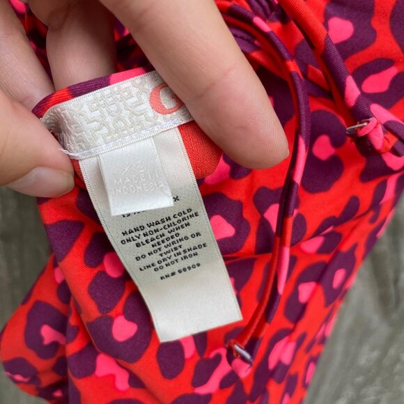 GB Gianni Bini Party Animal Print One Piece Swimsuit Size XS Strappy Back New - Picture 7 of 10